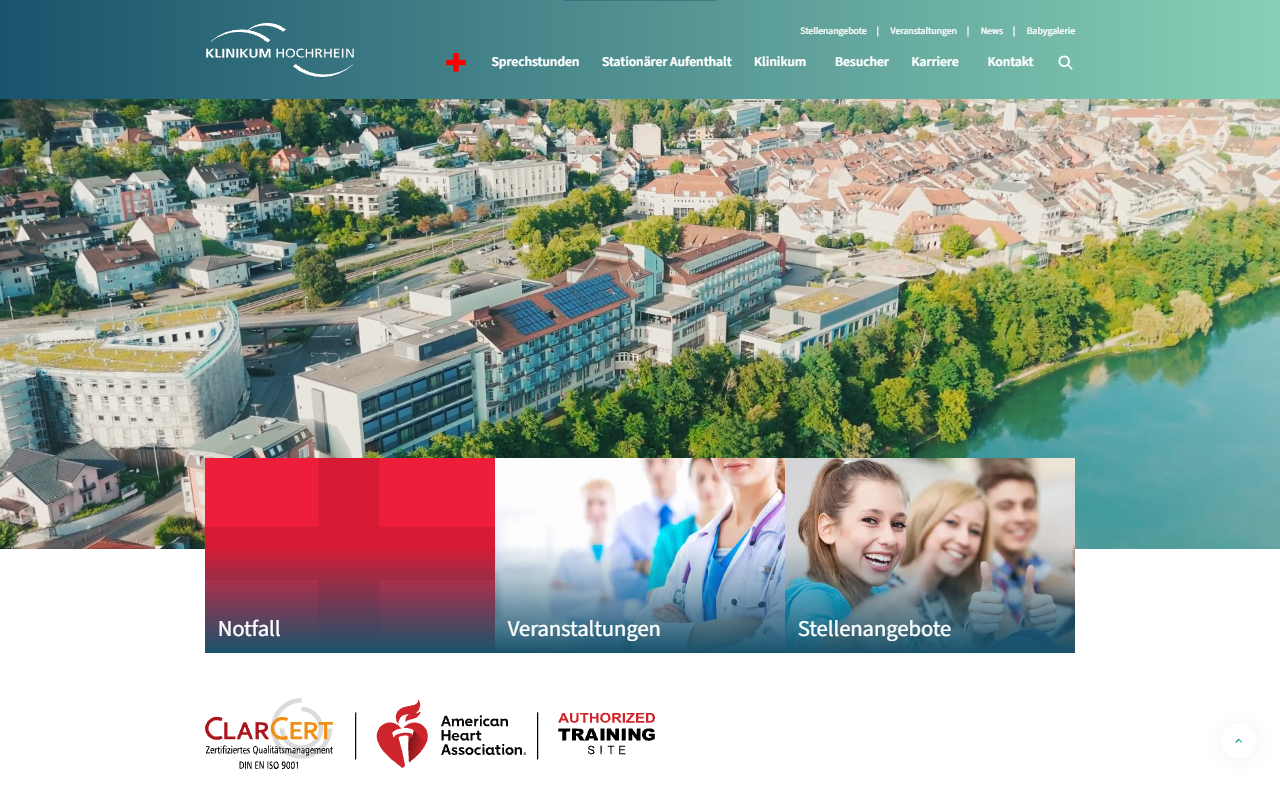 Desktopansicht „Klinikum Hochrhein” von numero2