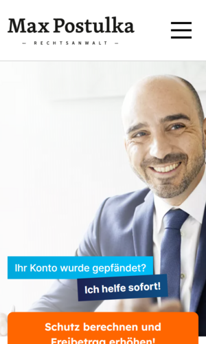 Mobilversion „Max Postulka - Fachanwalt für Insolvenzrecht” von numero2