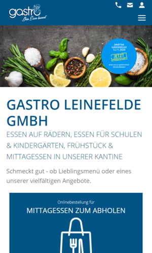 Mobilversion „Gastro Leinefelde GmbH - Essen auf Rädern” von numero2