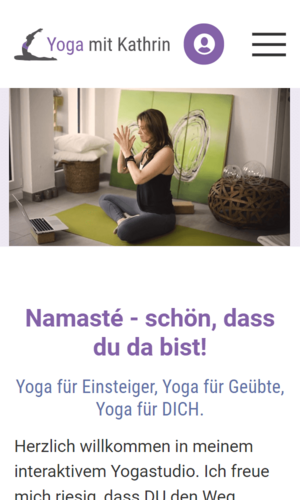 Mobilversion „Yoga mit Kathrin” von numero2