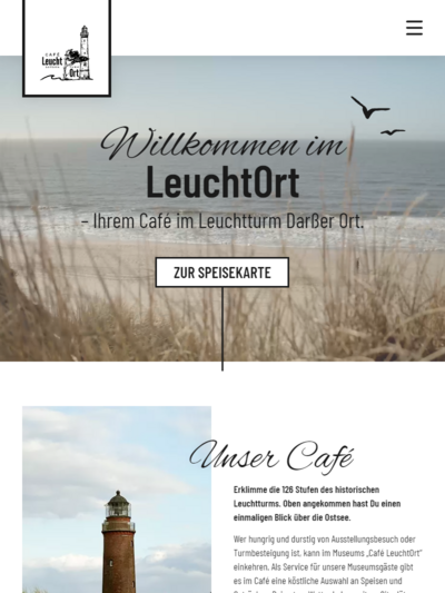 Tablet-Darstellung „Museumscafé LeuchtOrt im NATUREUM” von numero2