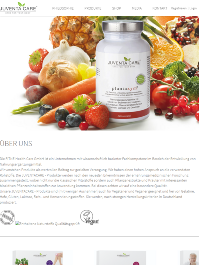 Tablet-Darstellung „Juventa Healthcare - Care for your Body” von numero2