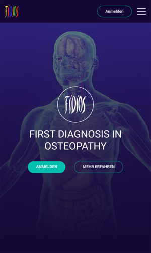 Mobilversion „FIDIOS - Befundsystem für Osteopathen und Physio­therapeu­ten” von numero2