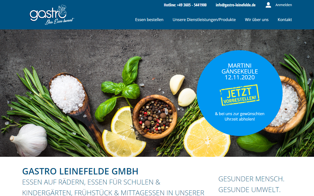 Desktopansicht „Gastro Leinefelde GmbH - Essen auf Rädern” von numero2