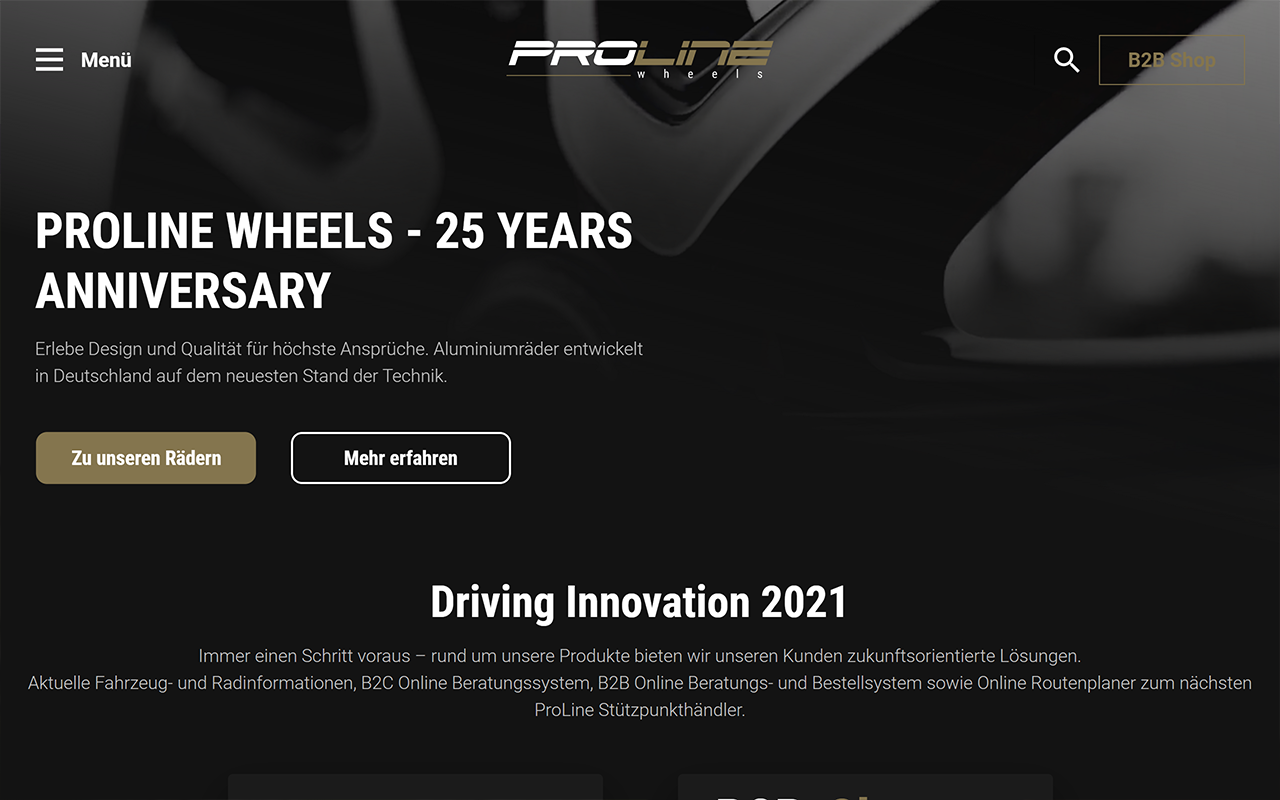 Desktopansicht „Proline Wheels” von numero2