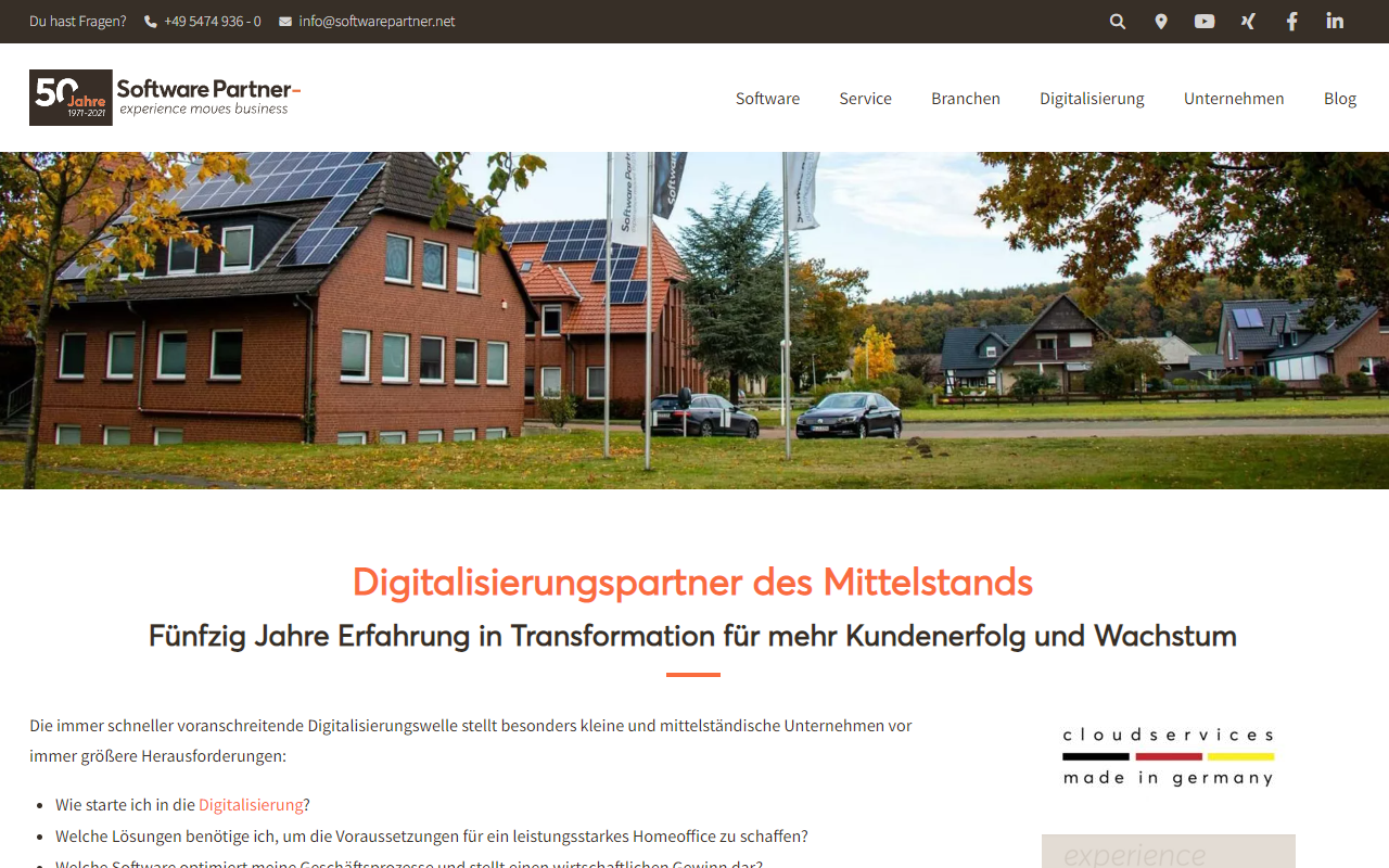 Desktopansicht „S+S SoftwarePartner GmbH” von numero2