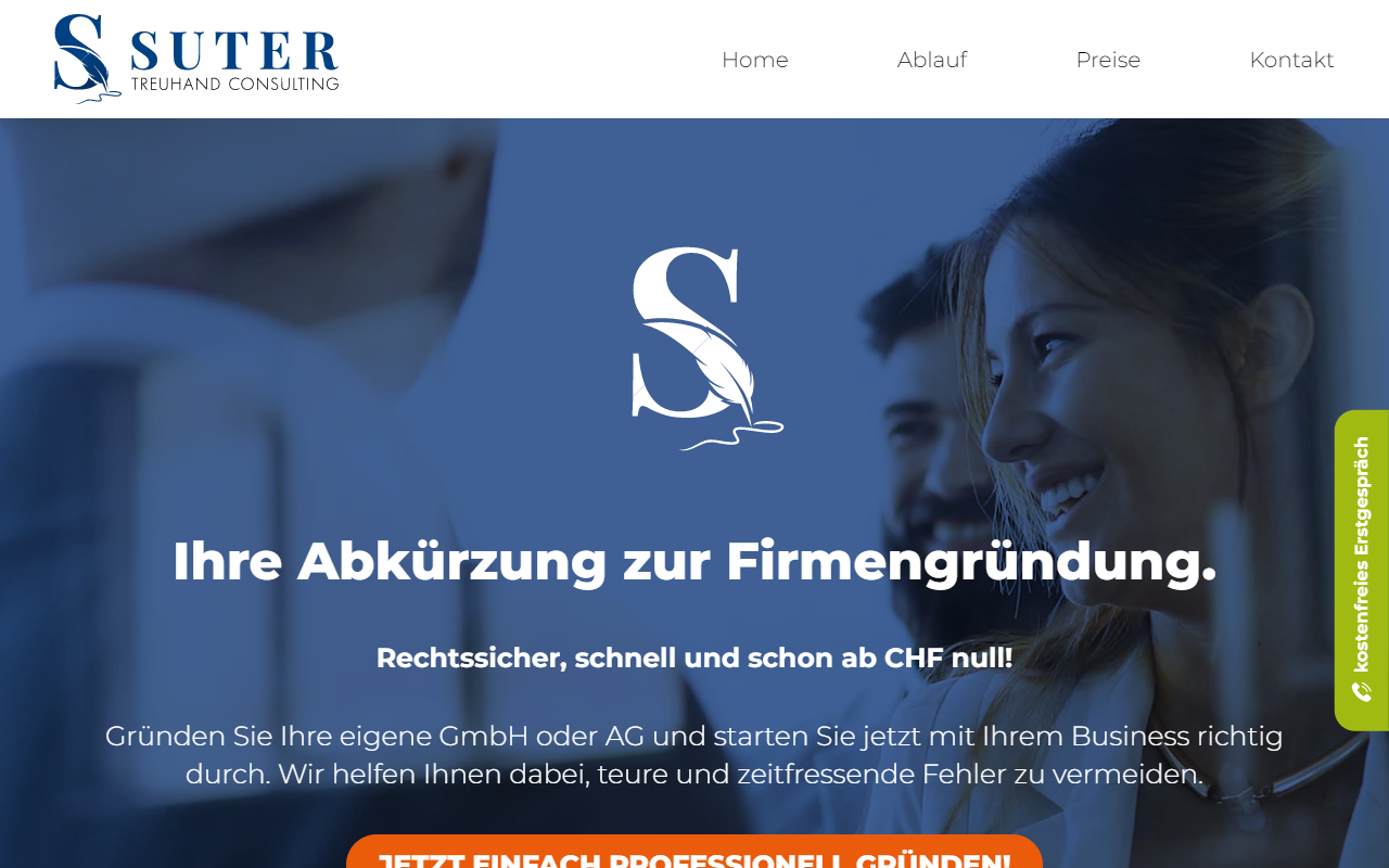 Desktopansicht „Suter Treuhand Consulting GmbH” von numero2