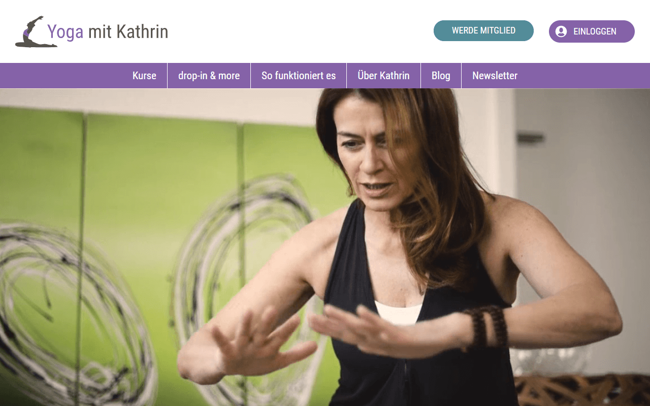 Desktopansicht „Yoga mit Kathrin” von numero2